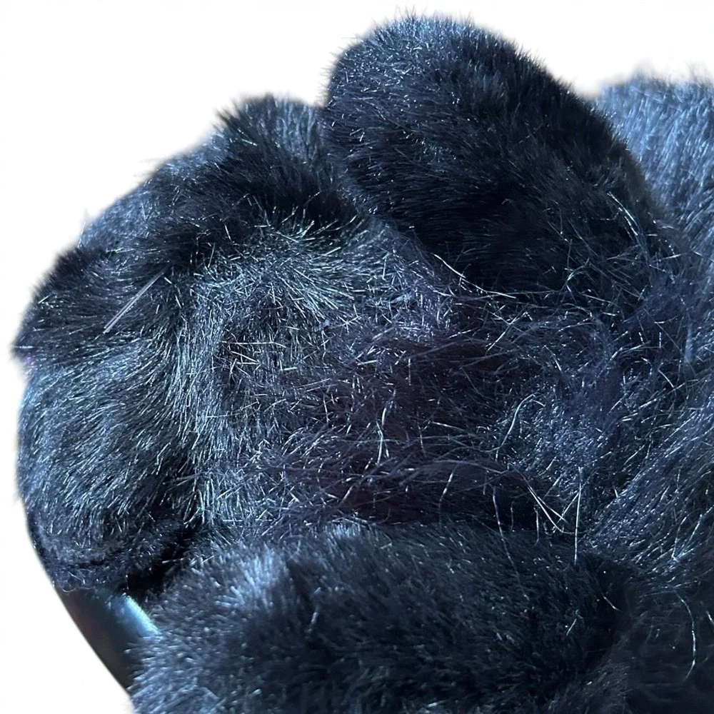 TY Classics Silky Plush Black Cat Red Ribbon Stuffed Animal 1998 Vintage Gothic